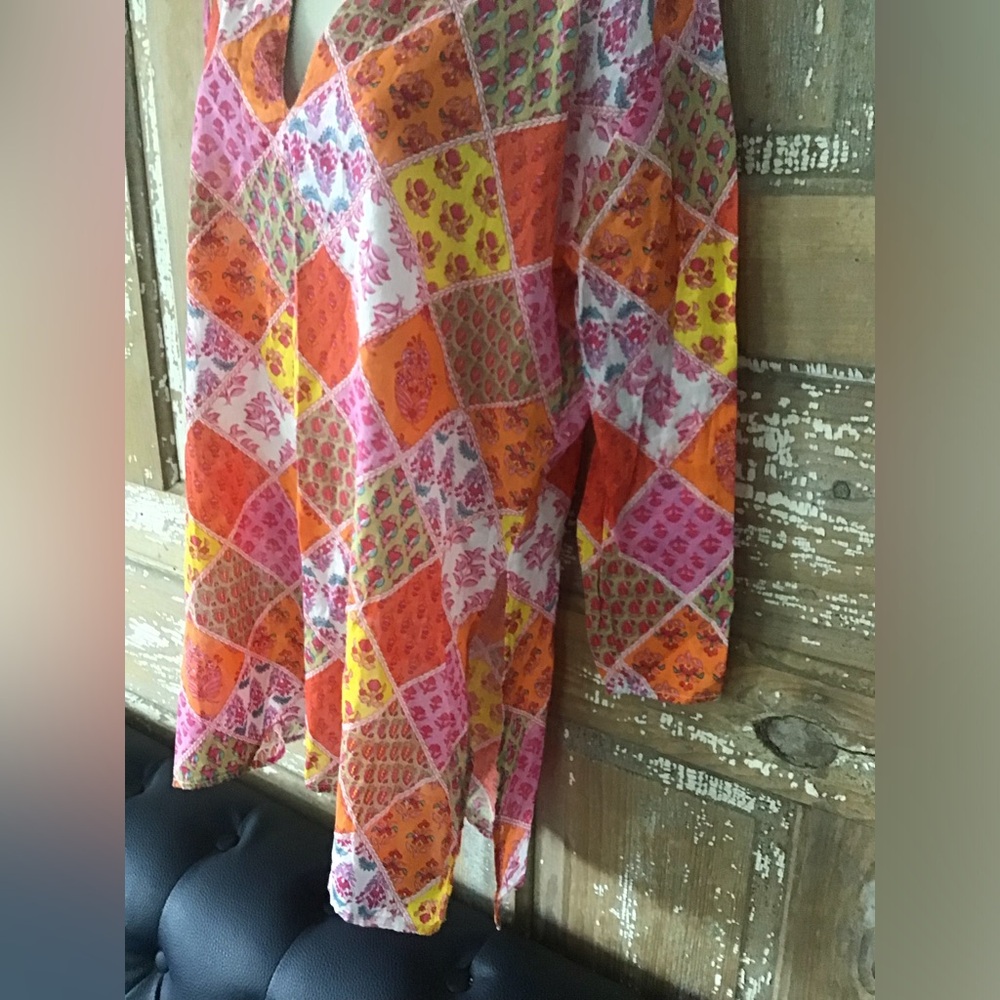 Kikisol Tunic Top Patchwork Size Large - image 4